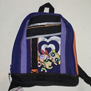 Cartoon Network Powerpuff Girls Mini Backpack Bag Purple Black Y2K 2000